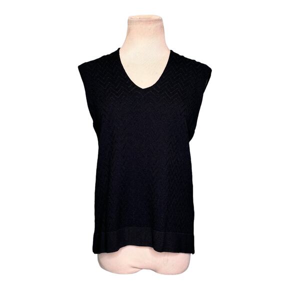 Jones New York black v neck sweater vest size M - Picture 9 of 9